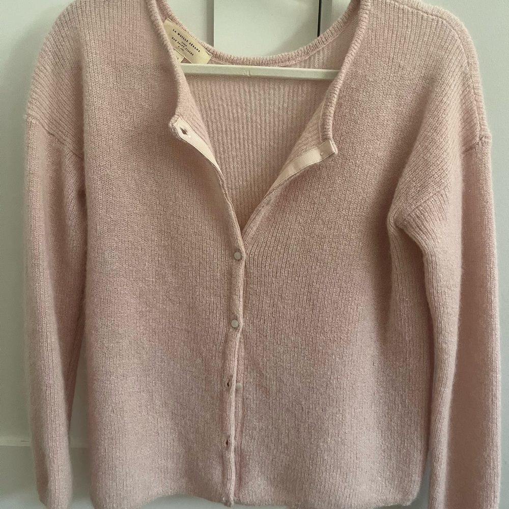 Sezane Baby Pink GASPARD Cardigan